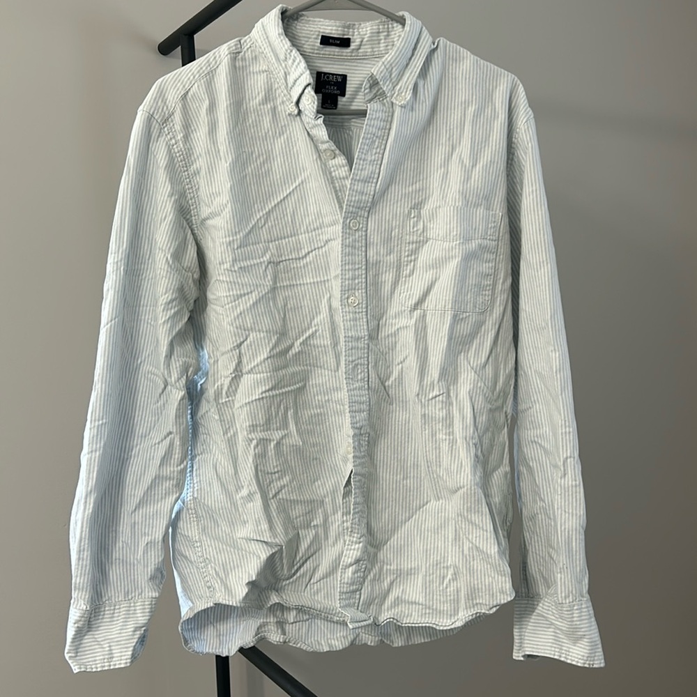 J. Crew men’s Flex Oxford button up. Slim fit. Size L